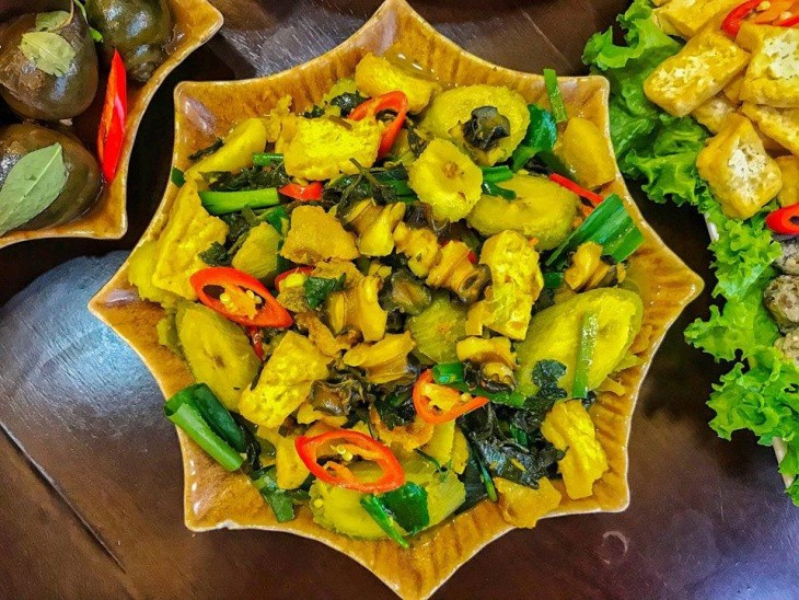 cách xào chuối xanh