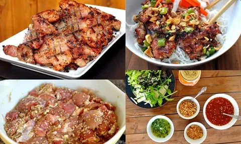 Bí quyết làm bún thịt nướng thơm ngon, tốn ít thời gian