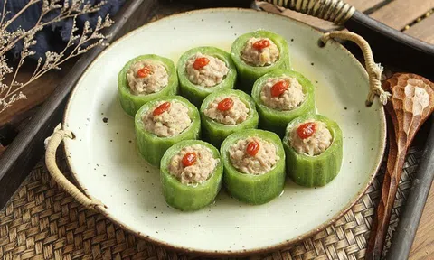 Khéo tay làm mướp nhồi thịt vừa mát vừa ngọt lại chẳng sợ béo
