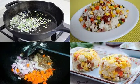 Cách làm cơm chiên ngũ sắc vị ngon đặc biệt
