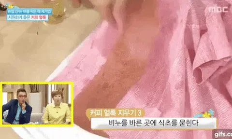 Tẩy vết cà phê dính trên áo nhanh tức thì với nguyên liệu rẻ tiền nhà nào cũng có