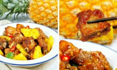 Cách làm sườn kho dứa chua ngọt, mềm thơm tại nhà