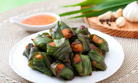 Cách làm món thịt gà cuộn lá dứa chiên thơm ngon kiểu Thái