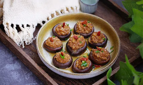 Lạ miệng với món nấm hương nhồi thịt đổi vị cho bữa cơm gia đình