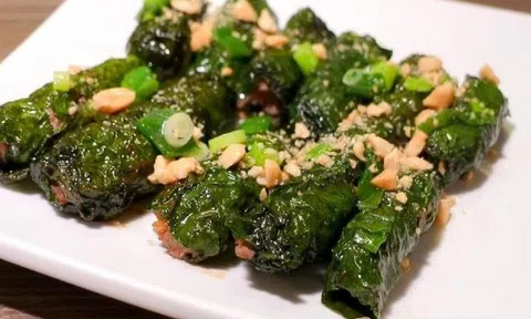 Mùng 1 thanh tịnh với món đậu phụ cuốn lá lốt chay ngon không thể chối từ