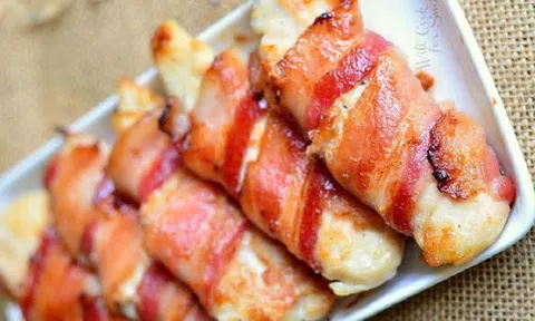 Cách làm thịt xông khói cuộn phô mai tuyệt ngon không phải ai cũng biết