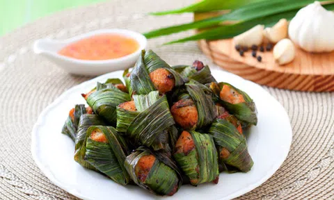 Cách làm món thịt gà cuộn lá dứa chiên thơm ngon kiểu Thái