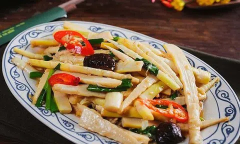 Đậu phụ xào măng cho ngày mùng 1 thanh tịnh
