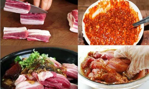 Cách làm ba chỉ heo sốt tương cay chuẩn vị Hàn Quốc
